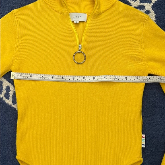 UNIF Mustard Yellow Zipper Bodysuit - Picture 4 of 11